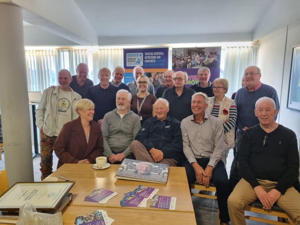 Group of attendees join a Sporting memories session at Coventry and North Warwick Sports Club