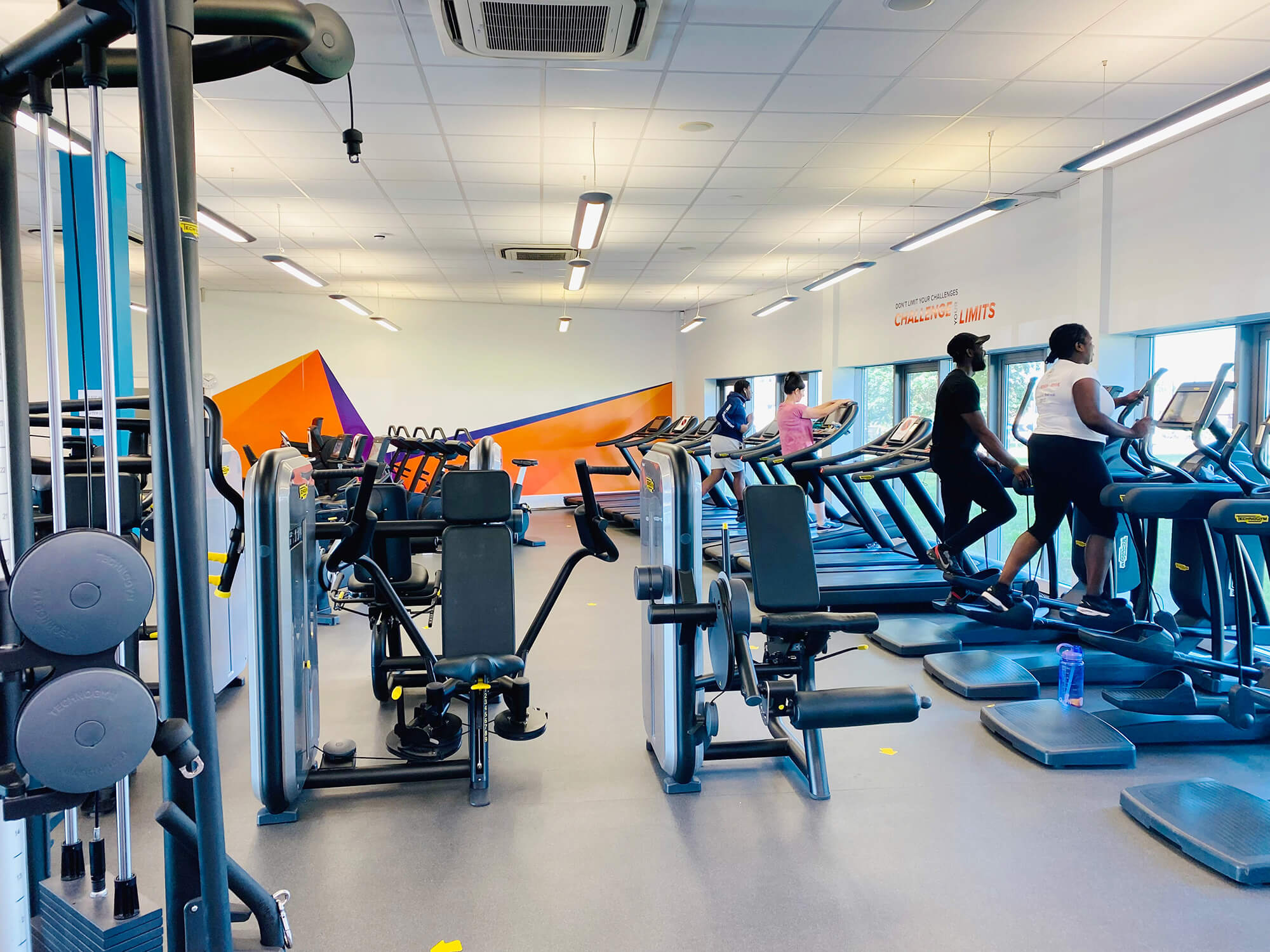 Moat House Fitness Suite with customers using treadmill and leg machines